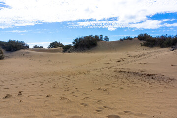 Maspalomas Dunes on Gran Canary Island Spain.