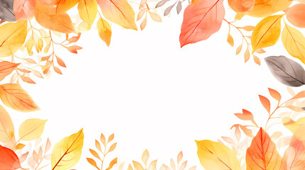 Fototapeta na wymiar Watercolor abstract background autumn collection