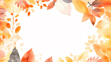Watercolor abstract background autumn collection
