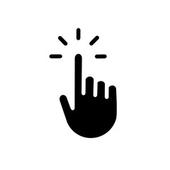 Clicking finger icon, hand pointing vector Ilustration