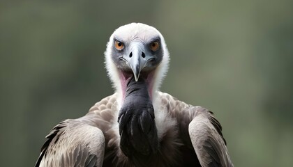 A Vulture With Its Eyes Wide Open Alert To Any Mo