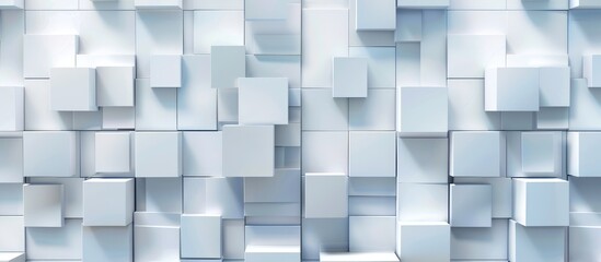 Abstract white cubes