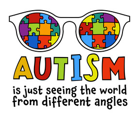 Autism awareness day. Autistic spectrum disorder landscape poster. - 761679110