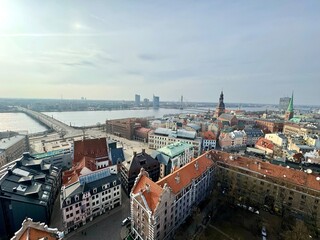 view from above to Riga town