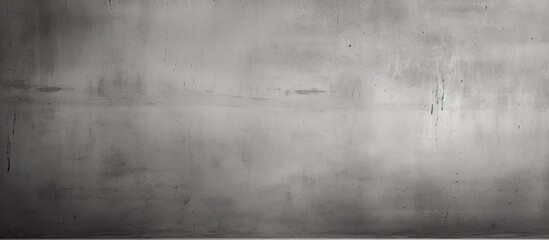 A black and white photo of a concrete wall, featuring tints and shades of grey. The rectangular pattern contrasts with the natural landscape in the background - obrazy, fototapety, plakaty