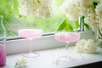 Fresh pink cocktail