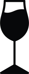 Glass for drink icon. Cocktail drink for party liquid martini with ice bar pictogram vector. drink, martini beverage