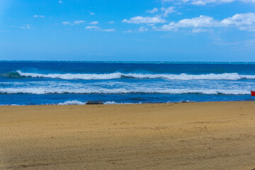 Fototapeta na wymiar Dunes and Coastline of Maspalomas on Gran Canary Island