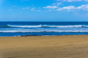 Fototapeta na wymiar Dunes and Coastline of Maspalomas on Gran Canary Island