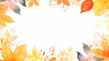 Flat simple tropical leaves, autumn series