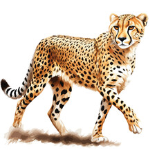 Swift Cheetah Clipart Clipart isolated on white background