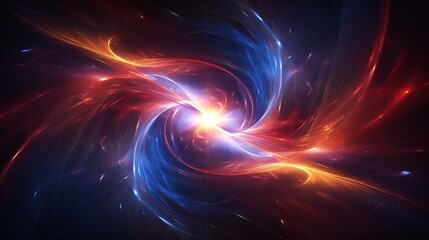 Abstract cosmic background presents an awesome explosion. A black star shines in the interstellar space wallpaper.