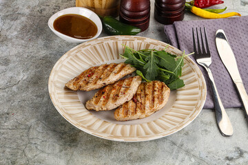 Grilled turkey breast fillet steak