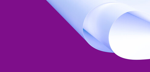 Two sheets of paper on a purple background.