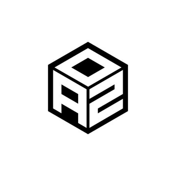 AZO letter logo design with white background in illustrator, cube logo, vector logo, modern alphabet font overlap style. calligraphy designs for logo, Poster, Invitation, etc.