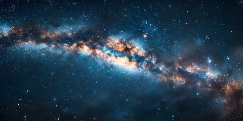 Obraz na płótnie Canvas Capturing the vast beauty of space and celestial bodies. Concept Astrophotography, Nebulae, Star Trails, Solar System, Milky Way