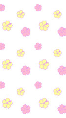 16:9 ハイビスカスパターン⭐︎PNG