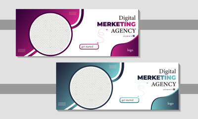 Digital marketing agency Facebook cover design .