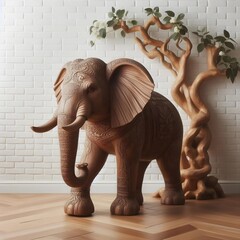 Wooden Elephant, Wooden Handicrafts, 