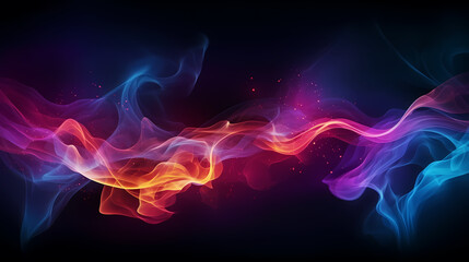 Colorful bokeh and smoke background