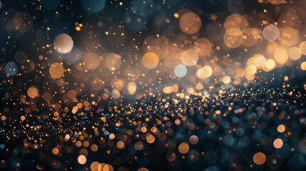 Dreamy Golden and dark colors Bokeh Abstract Background