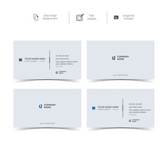Modern simple Creative and Clean Double sided Business Card Template design Vector Illustration