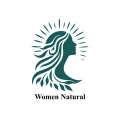 a women natural logo on white background