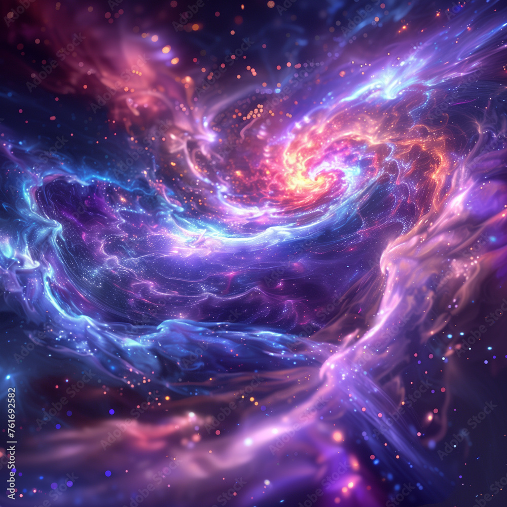 Canvas Prints a colorful galaxy with a spiral shape