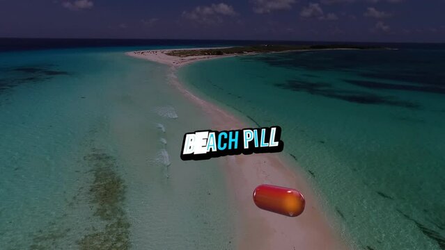 Isla hermosa del caribe llamada Los Roques en Venezuela