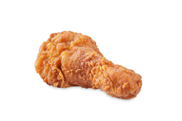 Spicy crusted chicken legs on a white isolated background