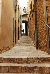 narrow street in the town