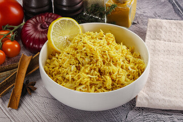 Indian cuisine lemon basmati rice