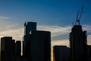 Fototapeta na wymiar Bellevue Washington City Skyline silhouette
