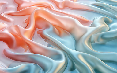 abstract pastel silky fabric waves background 001