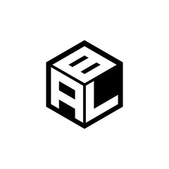 ALB letter logo design in illustration. Vector logo, calligraphy designs for logo, Poster, Invitation, etc.