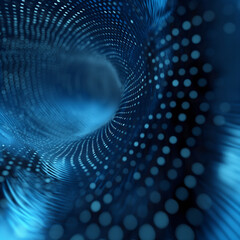 Blue digital mesh vortex background 005