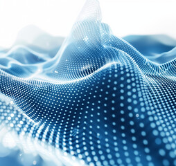 Blue Digital mesh wave background 003