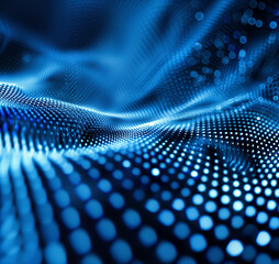 Blue Digital mesh wave background 001