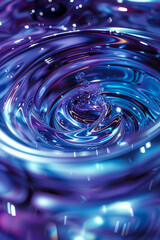 abstract blue liquid whirlpool background 001