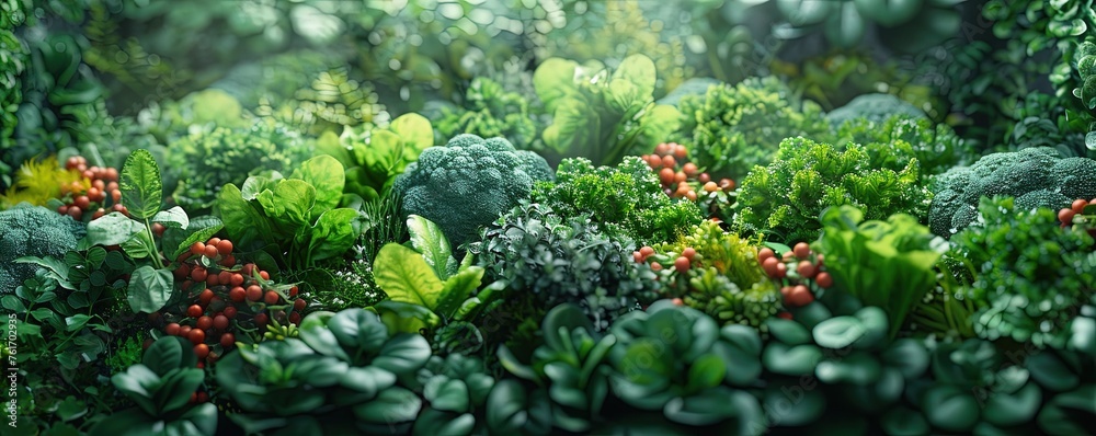 Poster green vegetable background