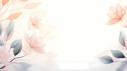 Watercolor abstract background autumn series frame with seasonal leaves