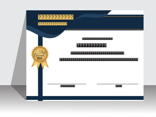 Modern certificate design template