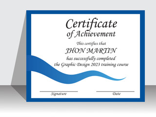 Modern certificate design template