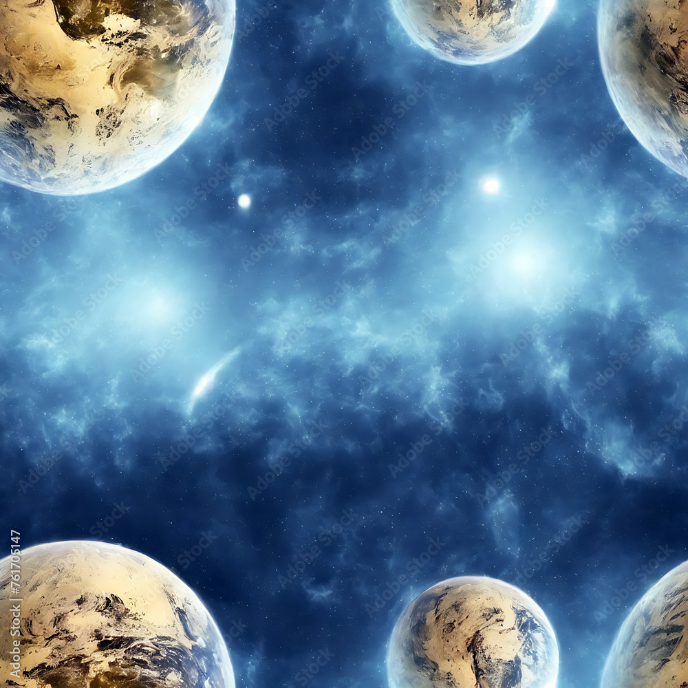 Canvas Prints planets in the universe seamless
