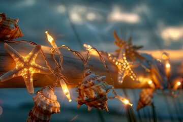 Starfish Adorning String of Lights