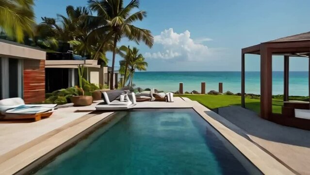 footage luxury resort swimming pool