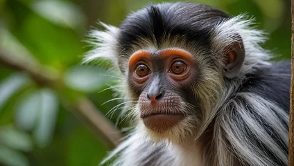 Fototapeten Colobus monkey in nature © tanya78