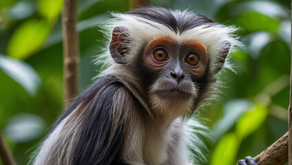 Colobus monkey in nature