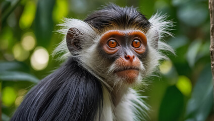 Obraz premium Colobus monkey in nature park