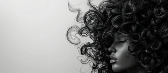 girl with curly hair background